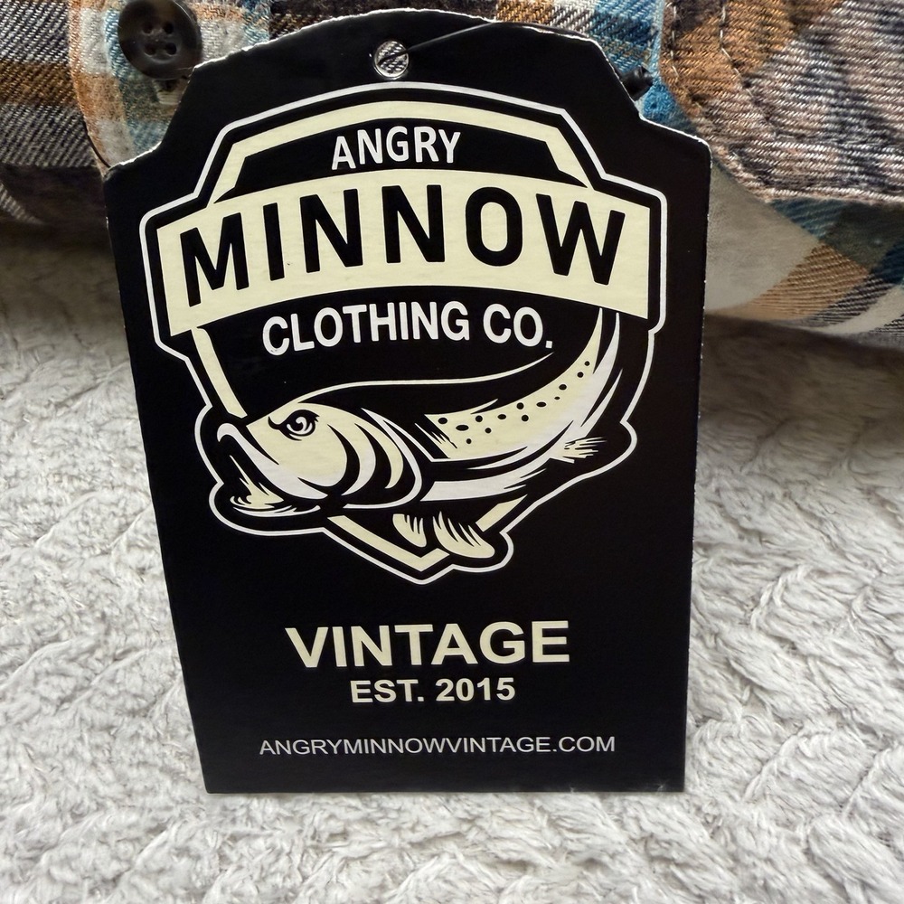 Angry Minnow Clothing Adult XXXL flannel NWT Long Sleeve Up North Cabin - Picture 13 of 14